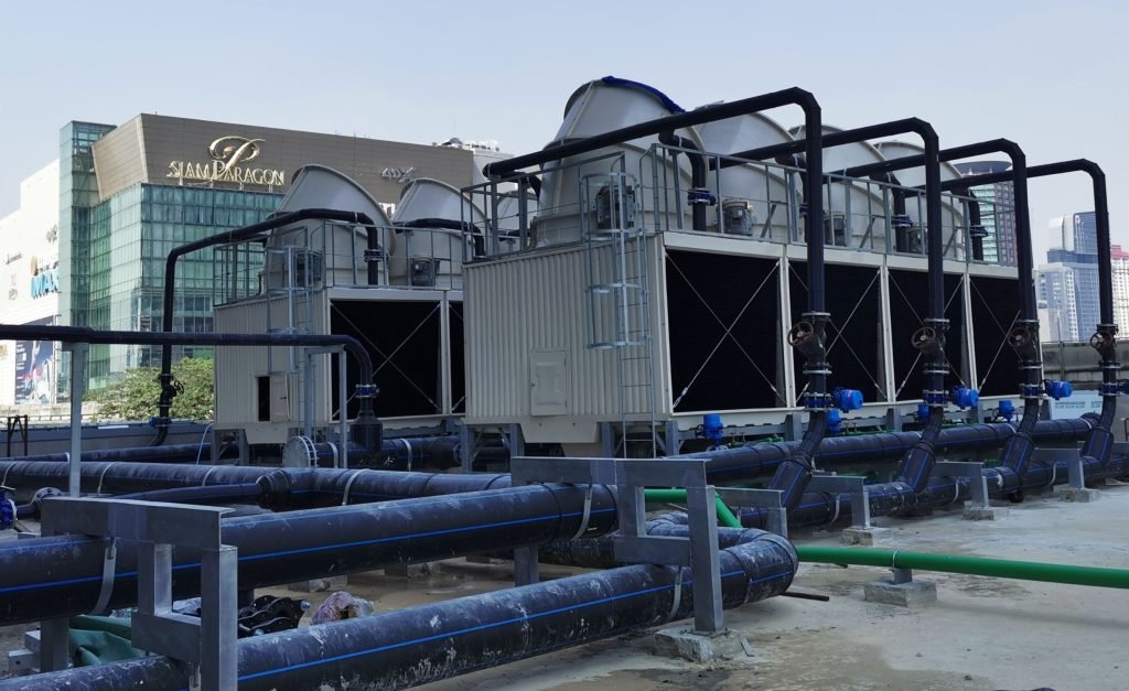 งานเชื่อมท่อ HDPE คูลลิ่ง หน้างาน สำนักงานตำรวจแห่งชาติ